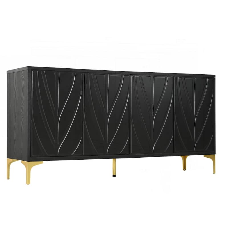 Versatile Sideboard Buffet Cabinet with Press-to-Open Doors