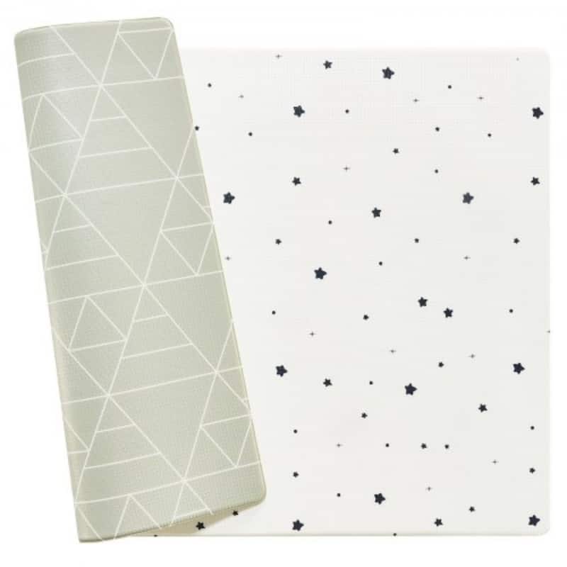 White TPU Baby Play Mat with 0.6 inches Padding and Anti-Slip Sides - 79” L x 55” W - Multi