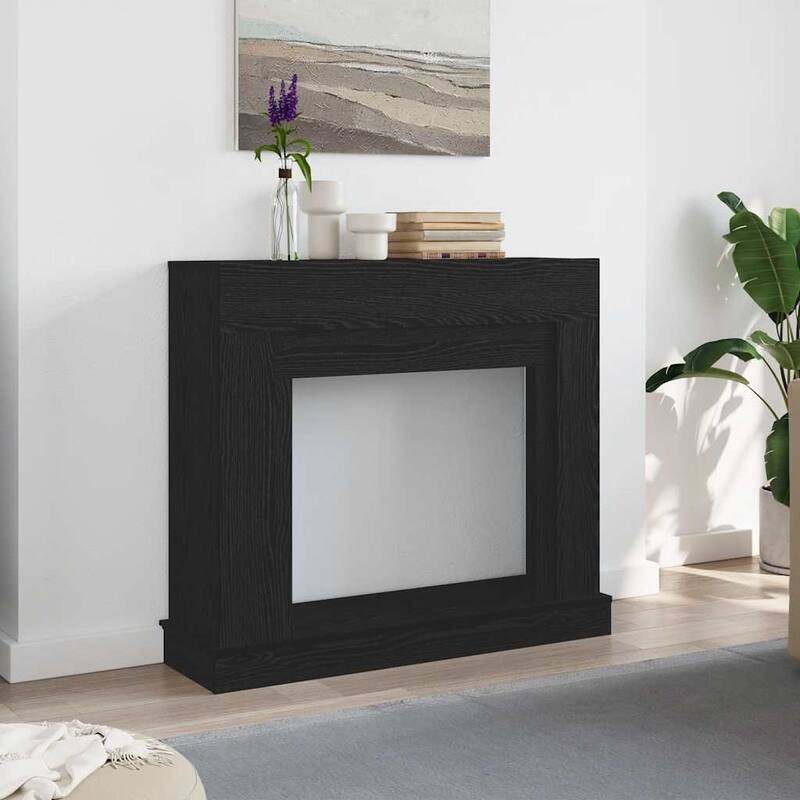 vidaXL Fireplace Surround 39.4x11.8x34.4" Engineered Wood - Black oak