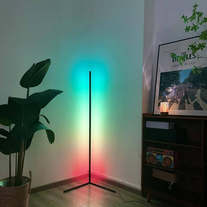 55" RGB Metal Corner Lamp Minimalist LED Floor Lamp