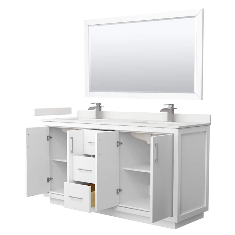 Wyndham Collection WCF111166D-QTZ-UNSM58 Icon 66" Free Standing Double