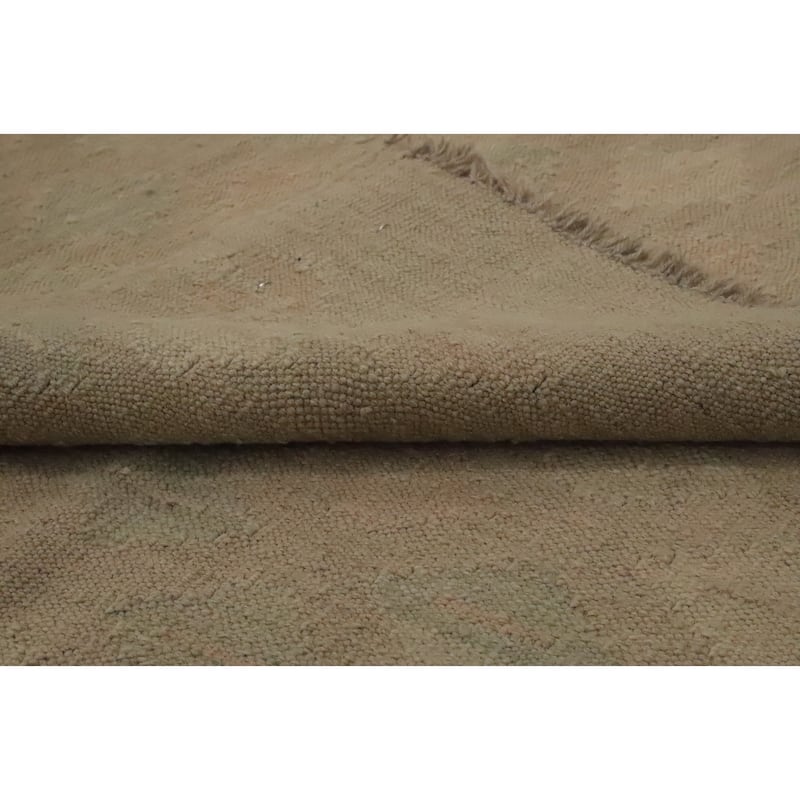 Hand Woven Oriental 100% Wool Carpet Southwestern Tribal Brown Kilim Area Rug - 6' 5'' X 4' 9''