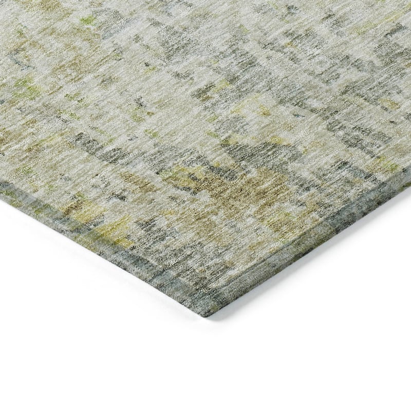Machine Washable Indoor/ Outdoor Abstract Modern Chantille Rug