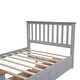 preview thumbnail 10 of 24, Full Wood Platform Bed with Drawers - Classic Design with Wooden Slats
