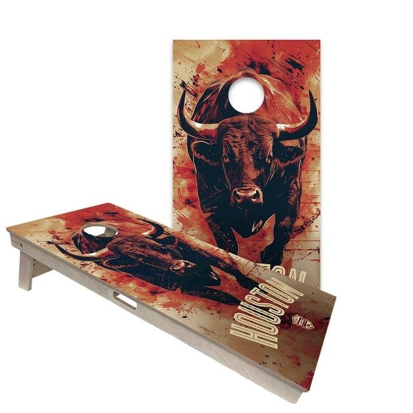 slide 2 of 6, Houston Texans Regulation 2x4 Cornhole Board Set All-Weather - Include Carrying Case