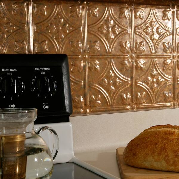 FASÄDE Waves Decorative Vinyl 18in X 24in Backsplash Panel In Matte