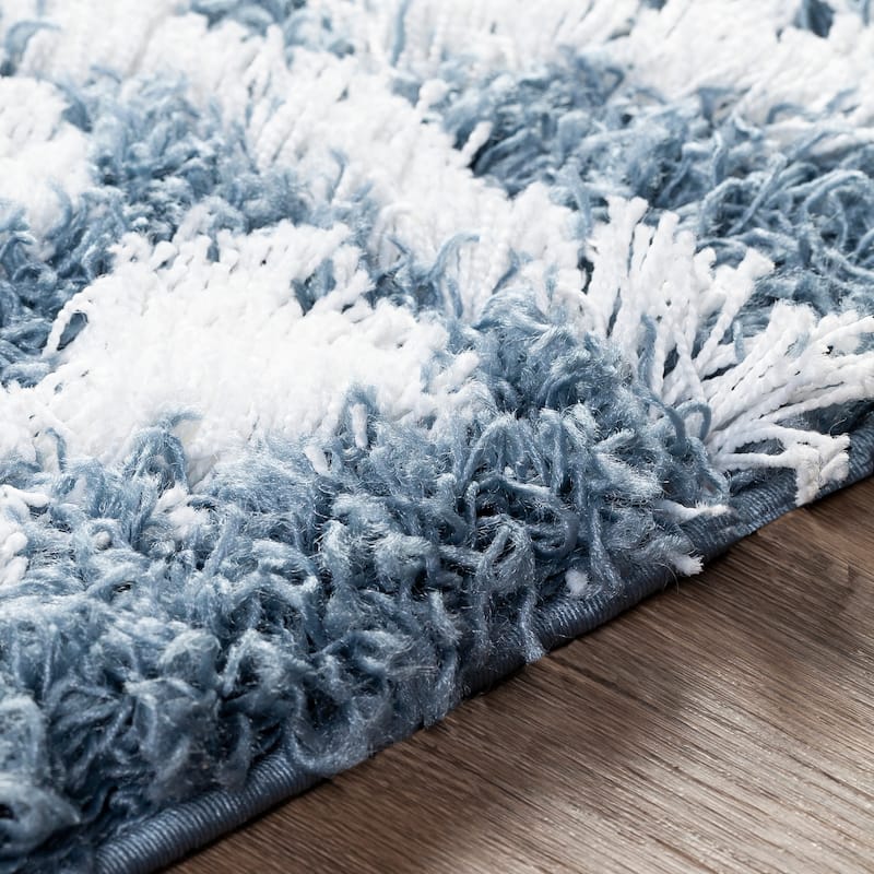 Livabliss Newton Geometric Moroccan Trellis Shag Area Rug