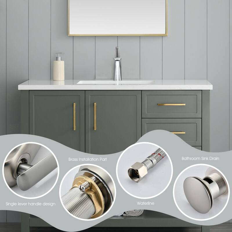 Dornberg Single Handle Bathroom Faucet Sink Faucet with Drain Assembly