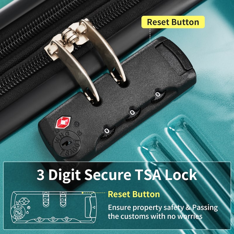 Hardshell Luggage Sets 3 Piece Gradient Color Expandable Suitcase with Spinner Wheels and TSA Lock Lightweight 20" 24" 28"