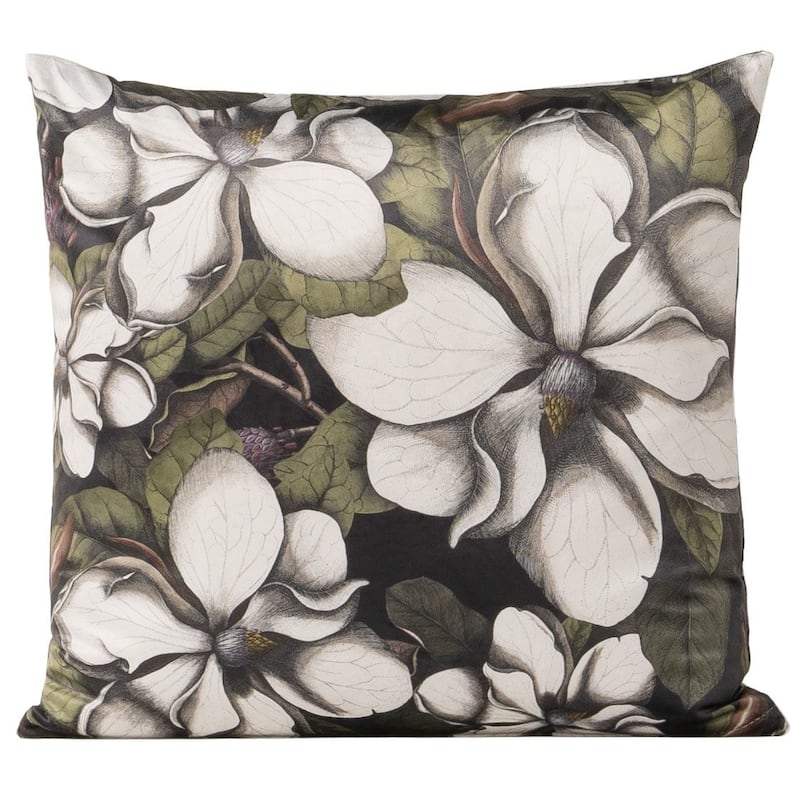 Smithsonian Sweet Magnolias Velvet Throw Pillow - 20 x 20