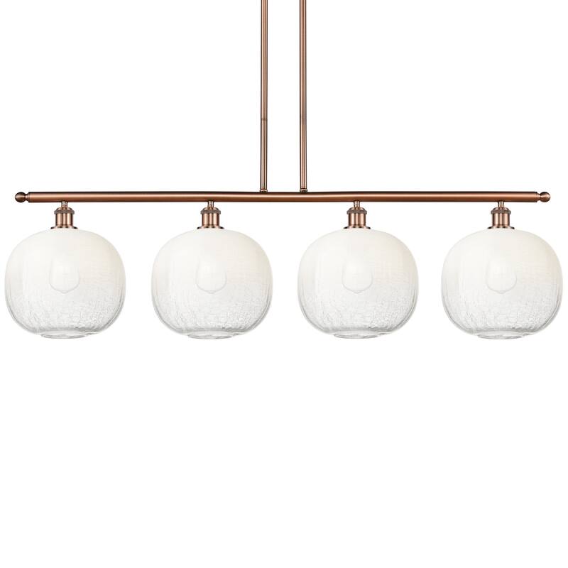 Innovations Lighting 516-4I-13-49 Brookhaven Sphere Linear Brookhaven - Antique Copper / Opal
