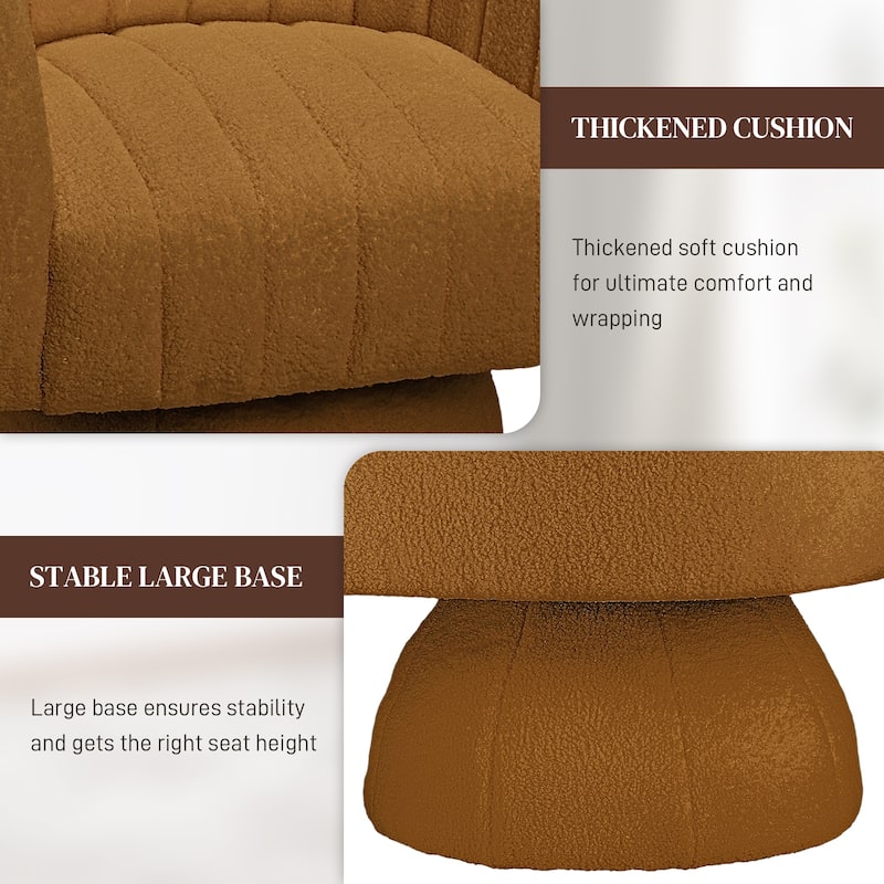 Ouyessir Oversized Modern Upholstered Barrel Chairs