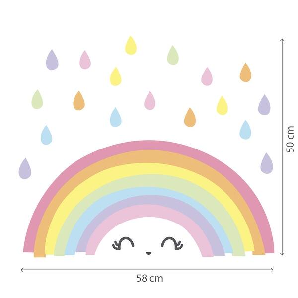 Walplus Fantasy Rainbow Children Wall Stickers Kids Girl Nursery Decor