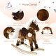 preview thumbnail 26 of 38, Kids Plush Rocking Horse with Authentic Neigh Sounds, Saddle, and Stirrup for 3-8 Years Old - Comfortable Velvet Fabric