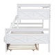 preview thumbnail 9 of 18, Twin over Full Bunk Bed with Ladder, Twin Size Trundle, Safety Guardrail