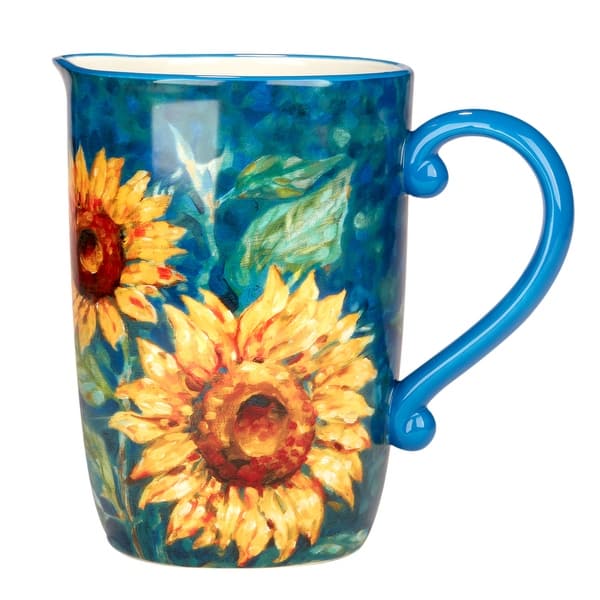 slide 2 of 4, Certified International Golden Sunflowers Pitcher - 9.25" x 6" x 8.75"