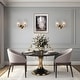 preview thumbnail 10 of 25, Fenro Modern 3-Light Luxury Brass Bathroom Vanity Light Textured Glass Wall Sconce