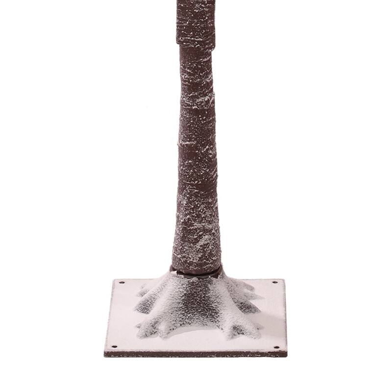 Puleo International 4 ft. Pre-Lit Flocked Brown Artificial Twig Tree
