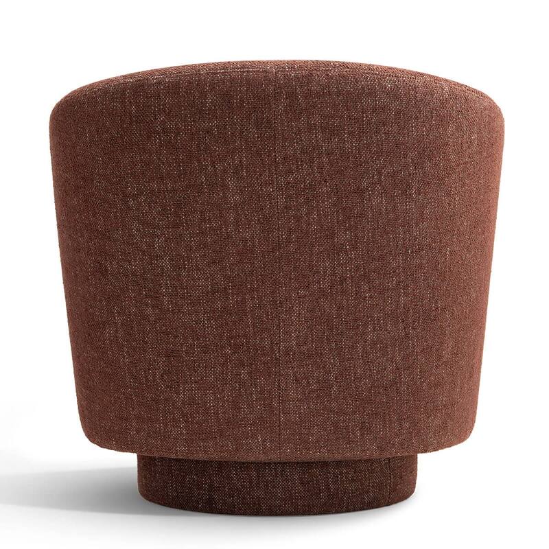Modern Linen Swivel Barrel Accent Chair Single