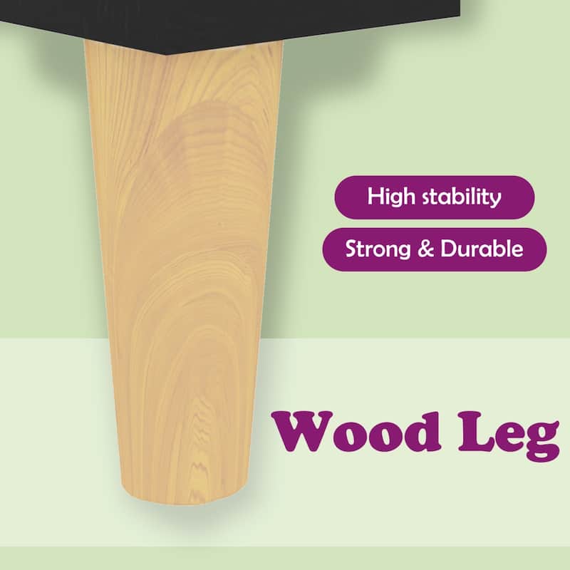 vidaXL Bed Cabinet Engineered wood, Solid eucalyptus wood