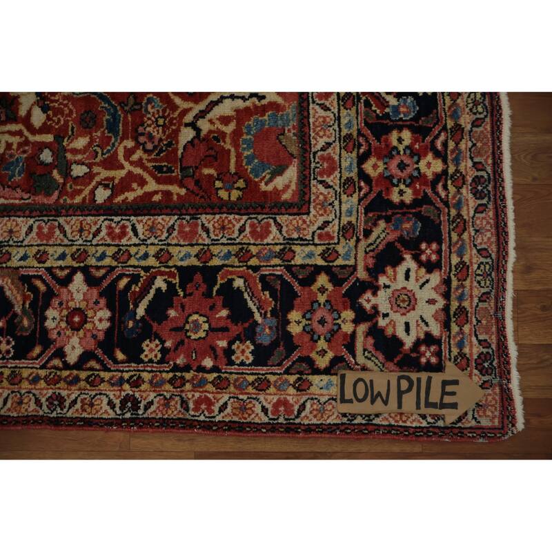 Hand Knotted Oriental 100% Wool Carpet Traditional Floral Oranges & Rust Mahal Area Rug - 10' 3'' X 6' 11''