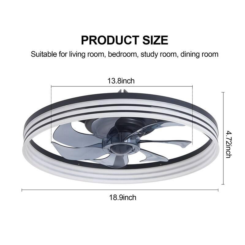Modern Dimmable LED Ceiling Fan With Lights & Remote Control - Quiet, Safe, And Easy Installation For Bedrooms