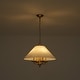 preview thumbnail 8 of 11, Mid-Century Candle Fabric Round Tapered Cone Cage Chandelier 20in