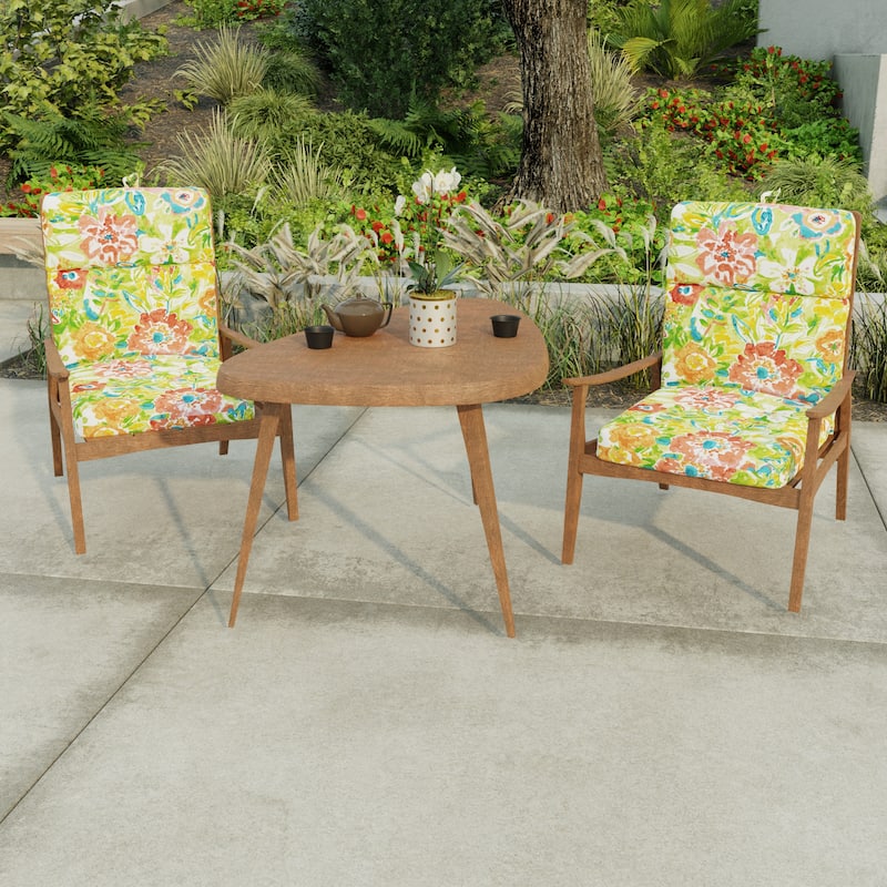 22" x 44" Outdoor Chair Cushion with Ties and Loop - 44'' L x 22'' W x 4'' H - Sun River Garden