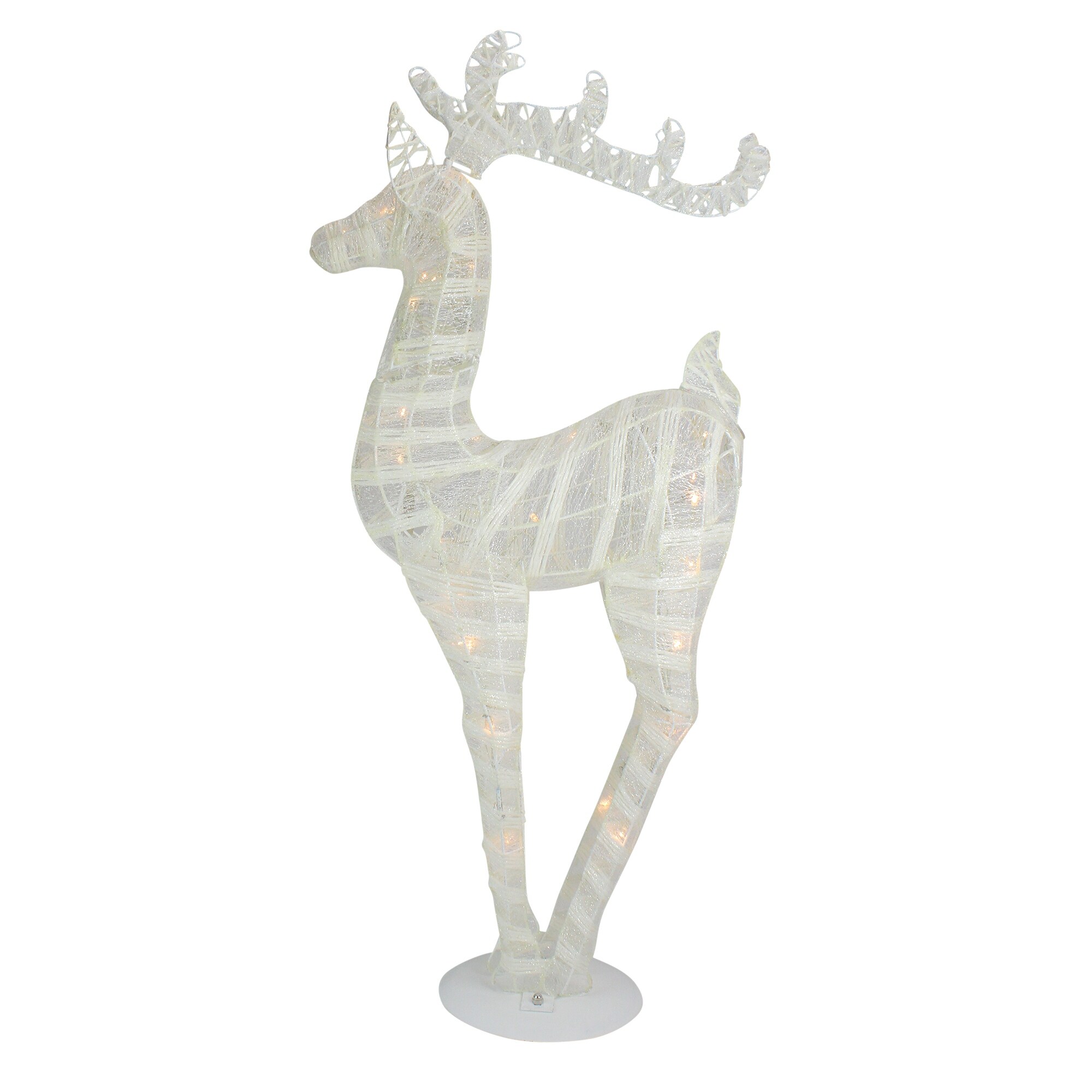 Shop 36 Battery Operated White And Silver Glittered Led Lighted