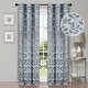 preview thumbnail 95 of 124, Superior Leaves Machine Washable Room Darkening Grommet Blackout Curtains, Set of 2 42" x 108" - Teal