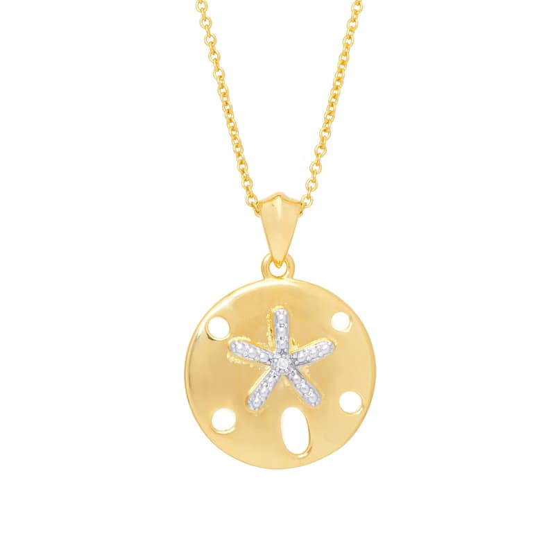 Victoria Townsend Gold Plated Cubic Zirconia San dollar Pendant