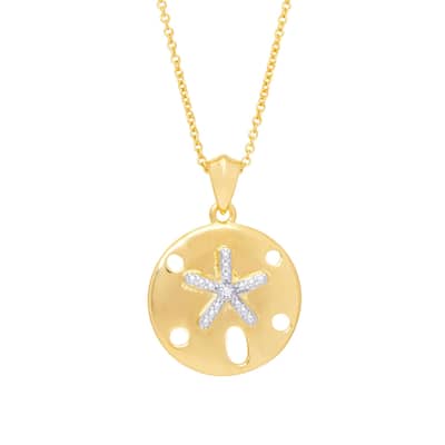 Victoria Townsend Gold Plated Cubic Zirconia San dollar Pendant
