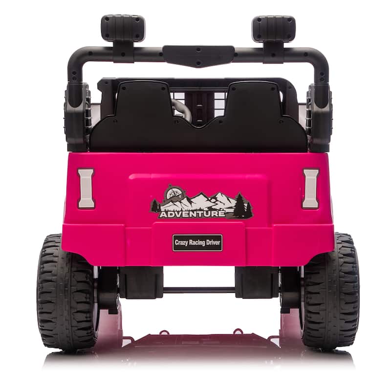 24V Ride-On Car All-Terrain Kids Car Electric Car Toy Pink Ride on Jeep