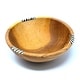 preview thumbnail 6 of 20, Hand-carved Rustic Olive Wood Bowl, Handmade in Kenya 6" - Bone Inlaid