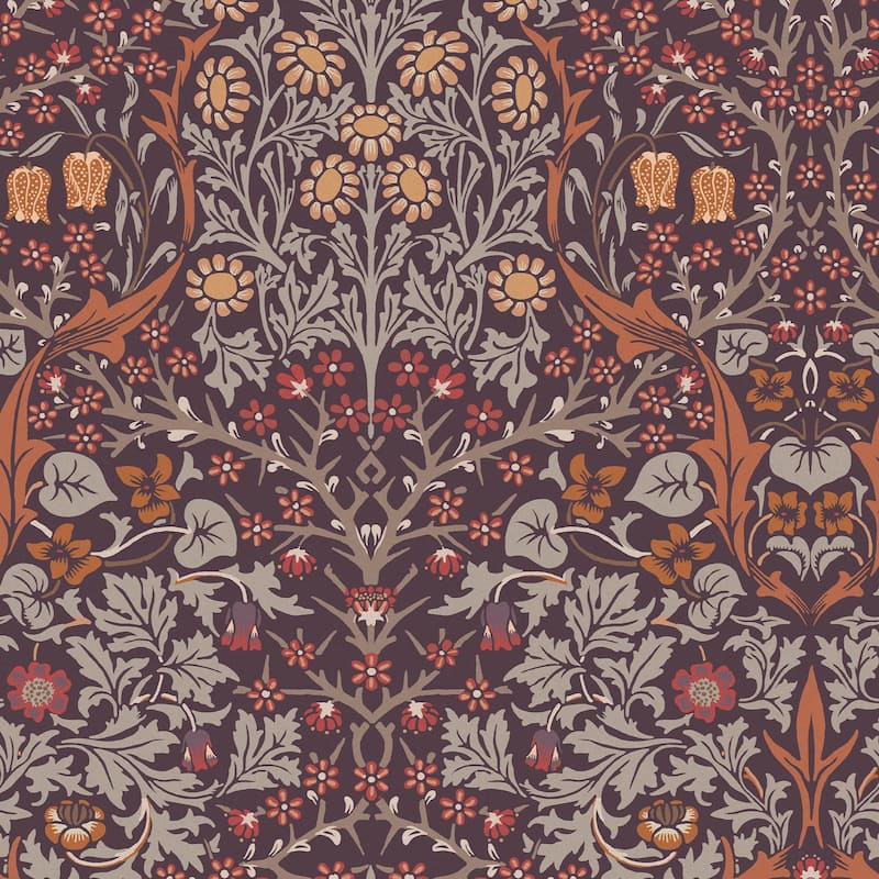 William Morris Blackthorn Plum Wallpaper