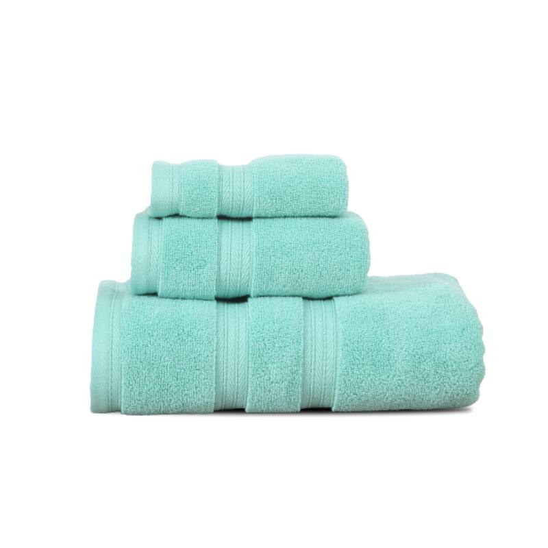 Home Weavers Elegance Essentials 550GSM Cotton Zero Twist Super Absorbent Bath Towel Set of 3 - Turquoise - 27"x54", 16"x24", 13"x13"