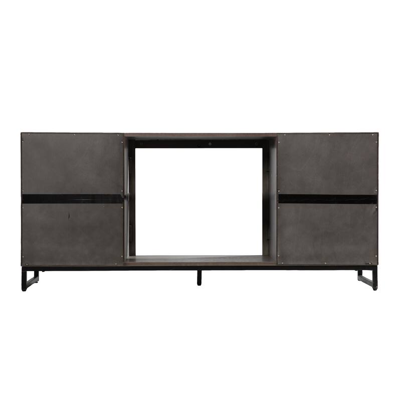 SEI Furniture Akehurst Electric Fireplace TV Stand with Media Storage