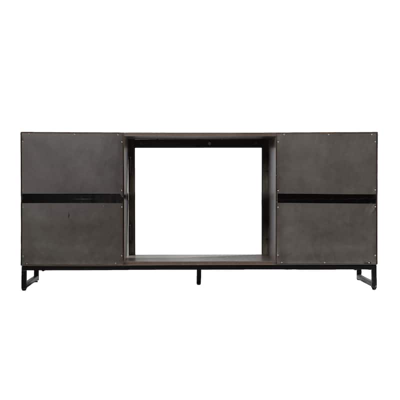 SEI Furniture Akehurst Electric Fireplace TV Stand with Storage