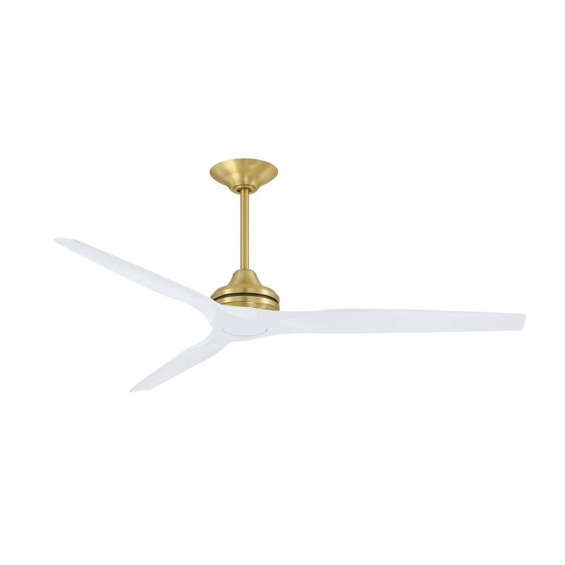 Spitfire DC Custom Indoor/Outdoor Ceiling Fan DC Motor Brushed Satin Brass