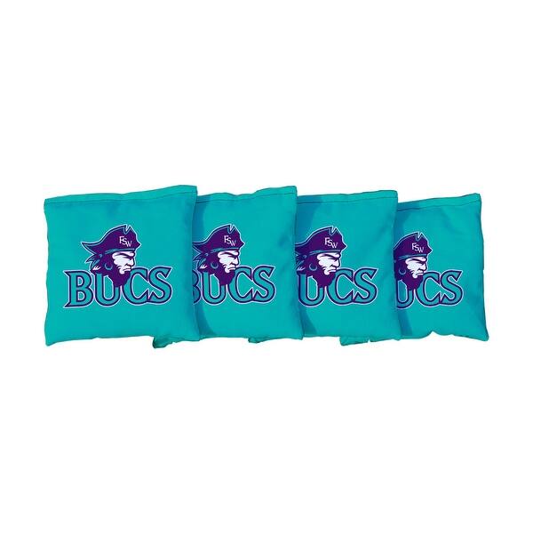 slide 2 of 3, Florida SouthWestern State Buccaneers Blue Cornhole Bags All-Weather Resin Filled
