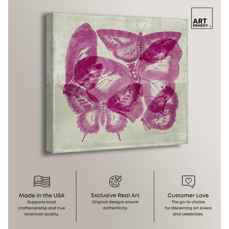 Fluttering Wings Canvas by Art Remedy, Gallery Wrapped