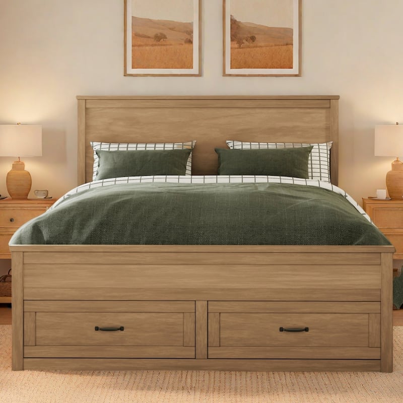Modern Queen Storage Bed Frame with 6 Drawers by Harper&Bright Designs