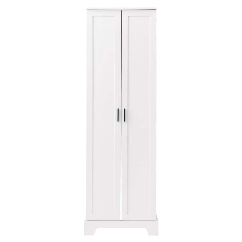 Tall Bathroom Storage Cabinet with 2 Doors & Adjustable Shelf, Pantry Storage Cabinet Narrow Cabinets for Kitchen Bathroom