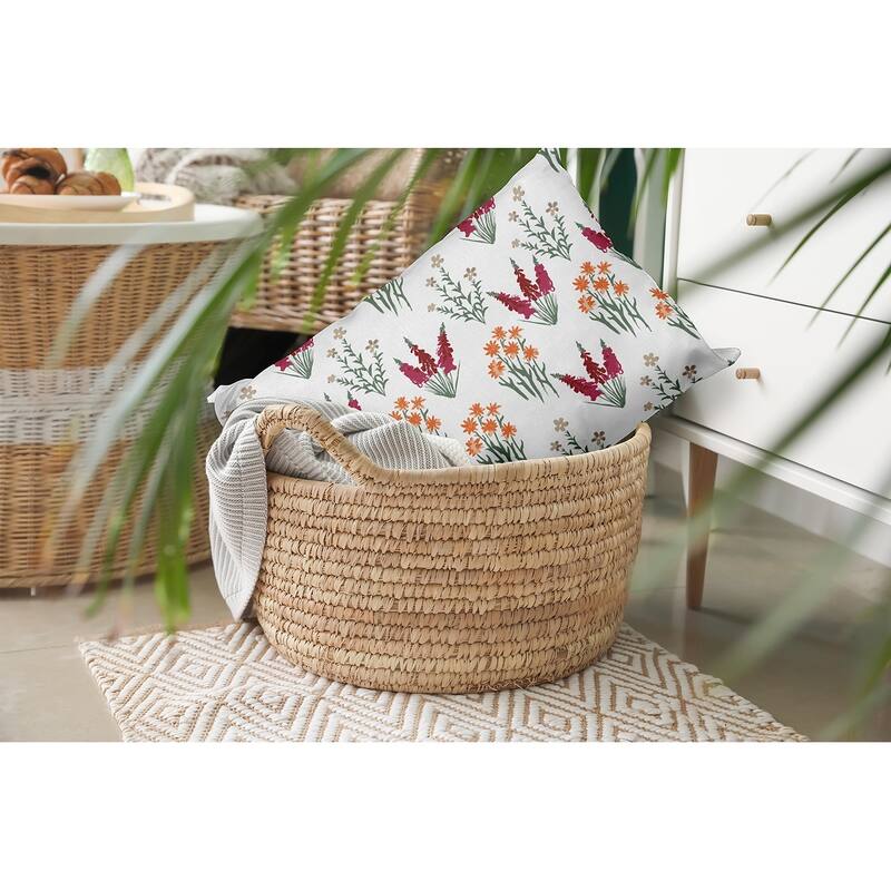 Flower Field Decorative Throw Pillow