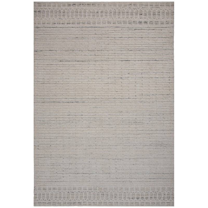 Alora Decor Maude Hand Woven Geometric Beige and Gray Area Rug