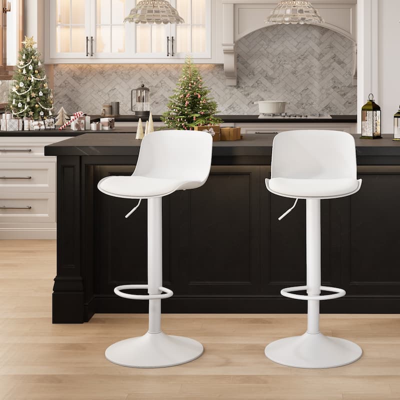 Swivel Bar Stools Set of 2, Height Adjustable Counter Stools