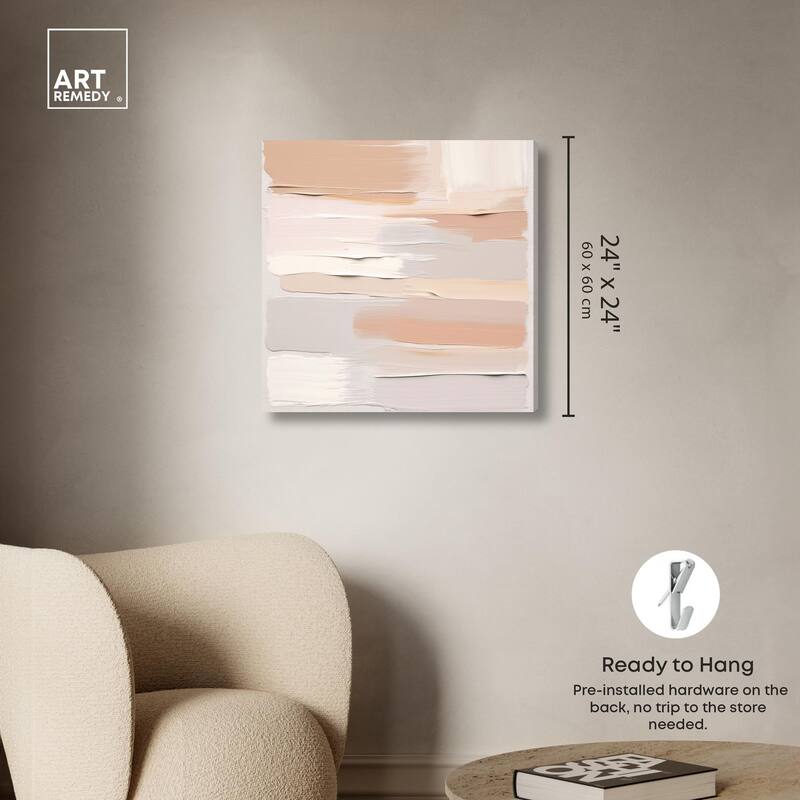 Roseate Cream Tones I Canvas by Art Remedy, Gallery Wrapped