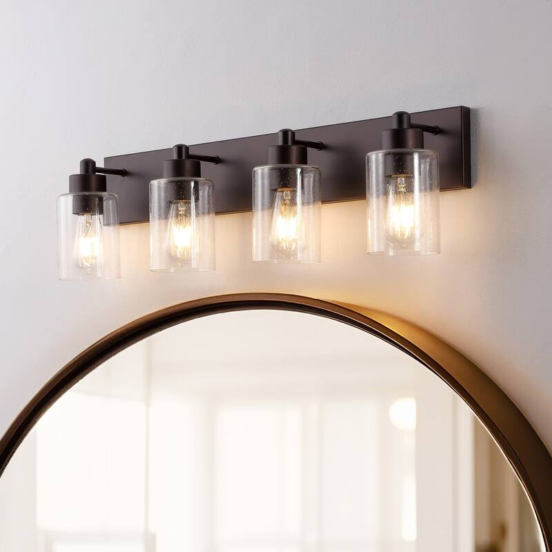 Lydia Seeded Glass/Iron LED Vanity Light, by JONATHAN Y