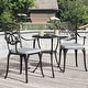 preview thumbnail 11 of 20, Nuu Garden Outdoor 3-Piece Cast Aluminum Patio Set with Cushions and Umbrella Hole Black