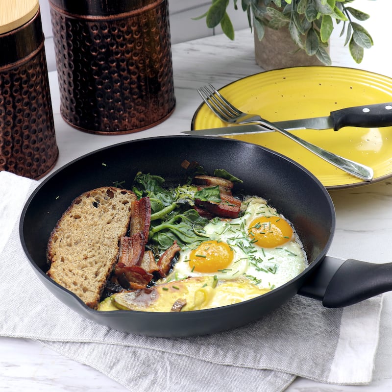 Oster Kingsway 8 Inch Aluminum Nonstick Frying Pan in Black